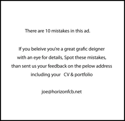 designer detail test creative job ad
