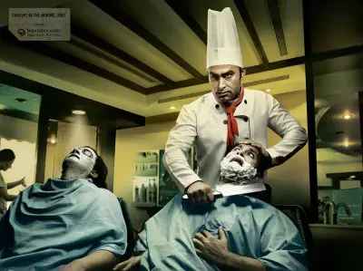 wrongjob barber creative job ad